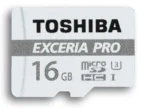 Toshiba MicroSDXC Card 16 GB UHS-I With Adapter Exceria Pro M401 class10