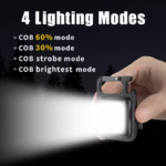 cob rechargeable keychain light