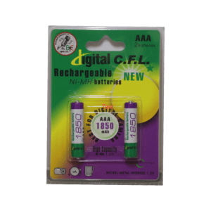 C.F.L. Rechargeable 1850 mAh AAA Ni-MH Battery