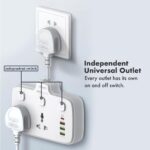 LDNIO SC2413 2*AC Outlets Portable Plug PD 20W USB Power Electrical Extension Socket
