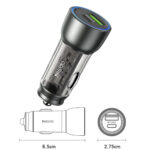 Yesido Y49 Super Fast USB-C 30W Compatible PD & PPS USB-A QC3.0 18W Car Charger