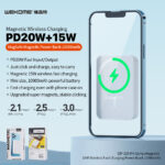 WEKOME WP-329 10000mAh 20W iPh Origin Series Magnetic Wireless Charging Power Bank