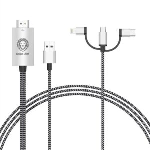 Green Lion 3 in 1 (Micro , Lightning , Type-C) HDMI 1.8m Cable