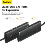 Baseus BS-OH015 4-Port Type-C To USB 3.0 Hub Adapter