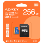 ADATA 256 GB Premier MicroSDXC Card With Adapter UHS-I ClassV10