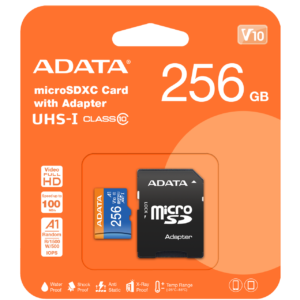ADATA 256 GB Premier MicroSDXC Card With Adapter UHS-I ClassV10