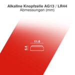 Camelion AG13 - LR44 - LR1154 Alkaline 1.5V Battery