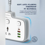 LDNIO SC2413 2*AC Outlets Portable Plug PD 20W USB Power Electrical Extension Socket