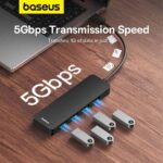 Baseus BS-OH080 UltraJoy Series 4-Port Hub Lite Adapter